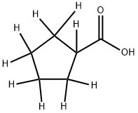 环戊烷-1,2,2,3,3,4,4,5,5-D9-羧酸, 1254047-34-1, 结构式