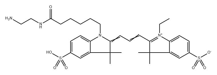 Cyanine 3 Monofunctional Hexanoic Acid Ethylenediamine Amide,1254055-05-4,结构式