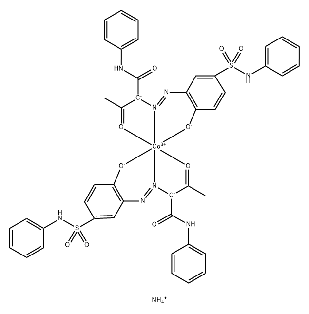 Cobaltate(1-), bis[2-[[2-hydroxy-5-[(phenylamino) sulfonyl]phenyl]azo]-3-oxo-N-phenylbutanamidato (2-)]-, ammonium|