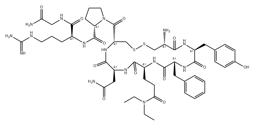 argipressin, glutamic acid (gamma-N,N-diethylamide)(4)- 结构式