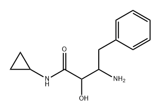 Benzenebutanamide, β-amino-N-cyclopropyl-α-hydroxy- 化学構造式