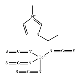 ビス(1‐エチル‐3‐メチルイミダゾリウム)テトラチオシナトコバルタート 化学構造式