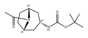 exo-Carbamic acid, N-[(3-endo)-8-acetyl-8-azabicyclo[3.2.1]oct-3-yl]-, 1,1-dimet Struktur