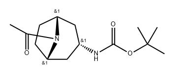 exo-Carbamic acid, N-[(3-endo)-8-acetyl-8-azabicyclo[3.2.1]oct-3-yl]-, 1,1-dimet 结构式