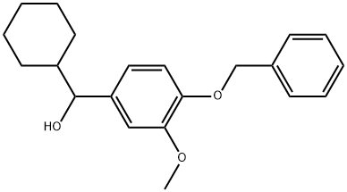 α-Cyclohexyl-3-methoxy-4-(phenylmethoxy)benzenemethanol Structure