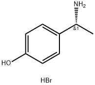 Phenol, 4-[(1R)-1-aminoethyl]-, hydrobromide (1:1) 化学構造式