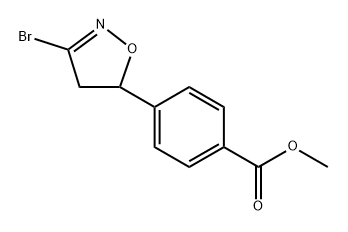 Methyl 4-(3-bromo-4,5-dihydro-5-isoxazolyl)benzoate Structure