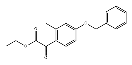 ethyl 2-(4-(benzyloxy)-2-methylphenyl)-2-oxoacetate Struktur