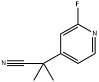 2-(2-fluoro-4-pyridyl)-2-methyl-propanenitrile Struktur