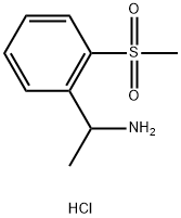 1-(2-(Methylsulfonyl)phenyl)ethanamine? hydrochloride,1256727-08-8,结构式