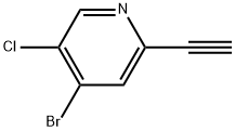 4-Bromo-5-chloro-2-ethynylpyridine,1256805-62-5,结构式