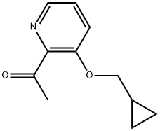 1-[3-(Cyclopropylmethoxy)-2-pyridinyl]ethanone 结构式