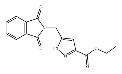 ethyl 5-((1,3-dioxoisoindolin-2-yl)methyl)-1H-pyrazole-3-carboxylate Struktur