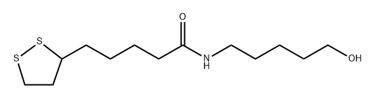 N-(5-hydroxypentyl)-5-(1,2-dithiolan-3-yl)pentanamide Struktur