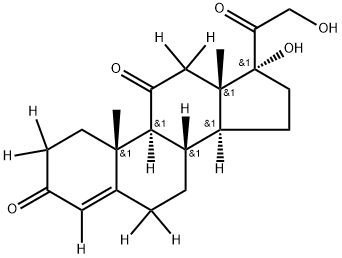 Pregn-4-ene-3,11,20-trione-2,2,4,6,6,9,12,12-d8, 17,21-dihydroxy- Structure