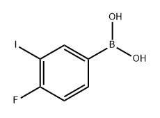 4-fluoro-3-iodophenylboronic acid 化学構造式