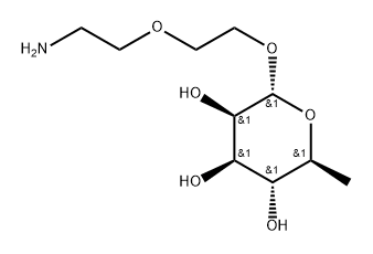 α-L-Mannopyranoside, 2-(2-aminoethoxy)ethyl 6-deoxy- 结构式