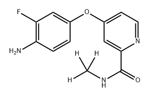 4-(4-Amino-3-fluorophenoxy)-N-(methyl-d3)-2-pyridinecarboxamide,1257864-28-0,结构式