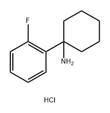 Cyclohexanamine, 1-(2-fluorophenyl)-, hydrochloride (1:1) Structure