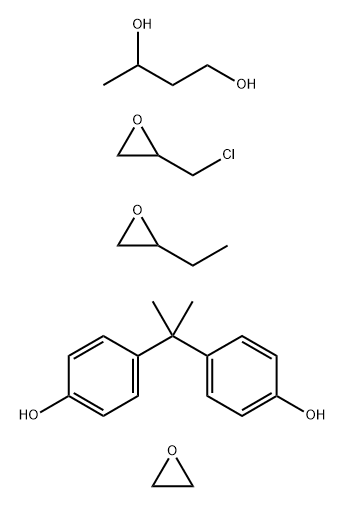 1,3-Butanediol, polymer with (chloromethyl)oxirane, ethyloxirane, 4,4'-(1-methylethylidene)bis[phenol] and oxirane,125826-33-7,结构式