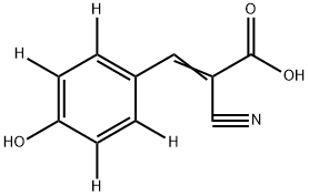 [2H4]-氰基-4-羟基肉桂酸, 1258536-45-6, 结构式