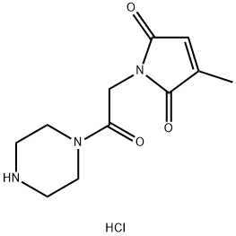 3-methyl-1-[2-oxo-2-(piperazin-1-yl)ethyl]-2,5-dihydro-1H-pyrrole-2,5-dione hydrochloride Structure