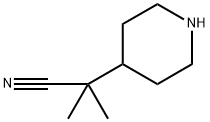 4-Piperidineacetonitrile, α,α-dimethyl- Structure