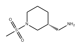 (R)-(1-(甲磺酰基)哌啶-3-基)甲胺, 1259021-51-6, 结构式