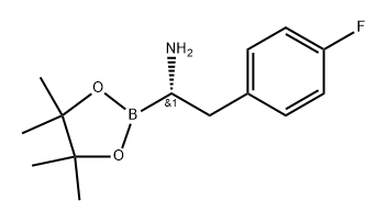 1,3,2-Dioxaborolane-2-methanamine, α-[(4-fluorophenyl)methyl]-4,4,5,5-tetramethyl-, (αS)-,1259365-07-5,结构式