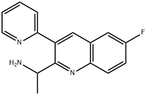 1-(6-Fluoro-3-(pyridin-2-yl)quinolin-2-yl)ethanamine Structure