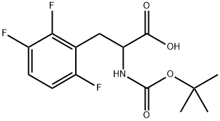 2-tert-Butoxycarbonylamino-3-(2,3,6-trifluoro-phenyl)-propionic acid 结构式
