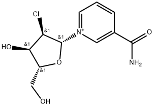 1-(2-deoxy-2-chloro-D-ribofuranosyl)-nicotinamide 化学構造式