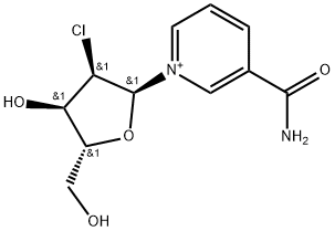 1-(2-deoxy-2-chloro-D-ribofuranosyl)-nicotinamide 结构式