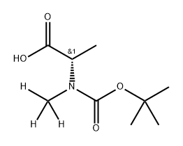 L-Alanine, N-[(1,1-dimethylethoxy)carbonyl]-N-(methyl-d3)- Structure