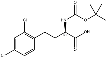 Benzenebutanoic acid, 2,4-dichloro-α-[[(1,1-dimethylethoxy)carbonyl]amino]-, (αR)- 结构式