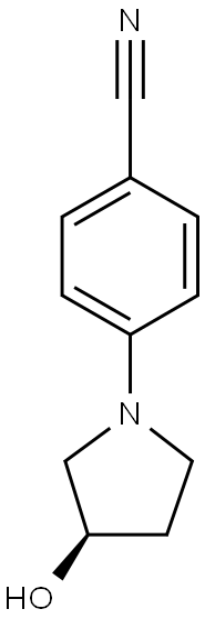4-[(3R)-3-hydroxypyrrolidin-1-yl]benzonitrile,1260596-75-5,结构式