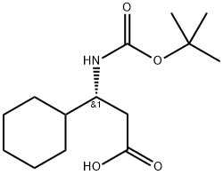 (R)-3-(Boc-amino)-3-cyclohexylpropionic Acid Structure