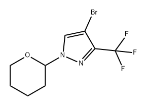 4-bromo-1-(oxan-2-yl)-3-(trifluoromethyl)-1H-pyraz
ole Struktur