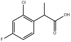2-(2-氯-4-氟苯基)丙酸 结构式