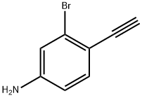 3-溴-4-乙炔基苯胺,1260808-72-7,结构式