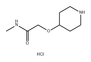 Acetamide, N-methyl-2-(4-piperidinyloxy)-, hydrochloride (1:1) 化学構造式