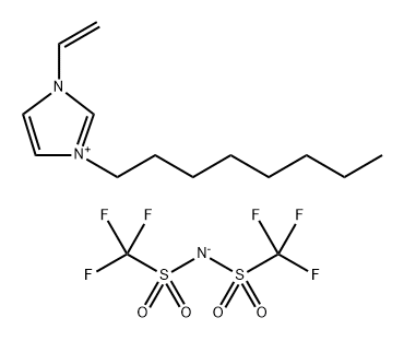 1H-Imidazolium, 3-ethenyl-1-octyl-, salt with 1,1,1-trifluoro-N-[(trifluoromethyl)sulfonyl]methanesulfonamide (1:1) Structure