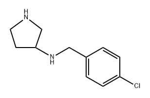 N-(4-Chlorobenzyl)pyrrolidin-3-amine 化学構造式