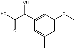 α-Hydroxy-3-methoxy-5-methylbenzeneacetic acid 结构式