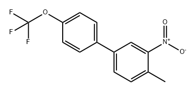 4-Methyl-3-nitro-4'-(trifluoromethoxy)-1,1'-biphenyl Struktur