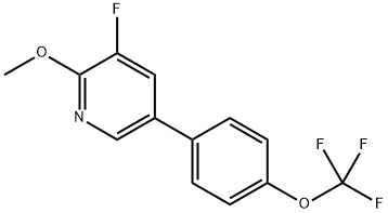 3-fluoro-2-methoxy-5-(4-(trifluoromethoxy)phenyl)pyridine Struktur