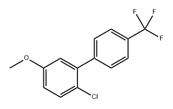 2-chloro-5-methoxy-4'-(trifluoromethyl)-1,1'-biphenyl Struktur