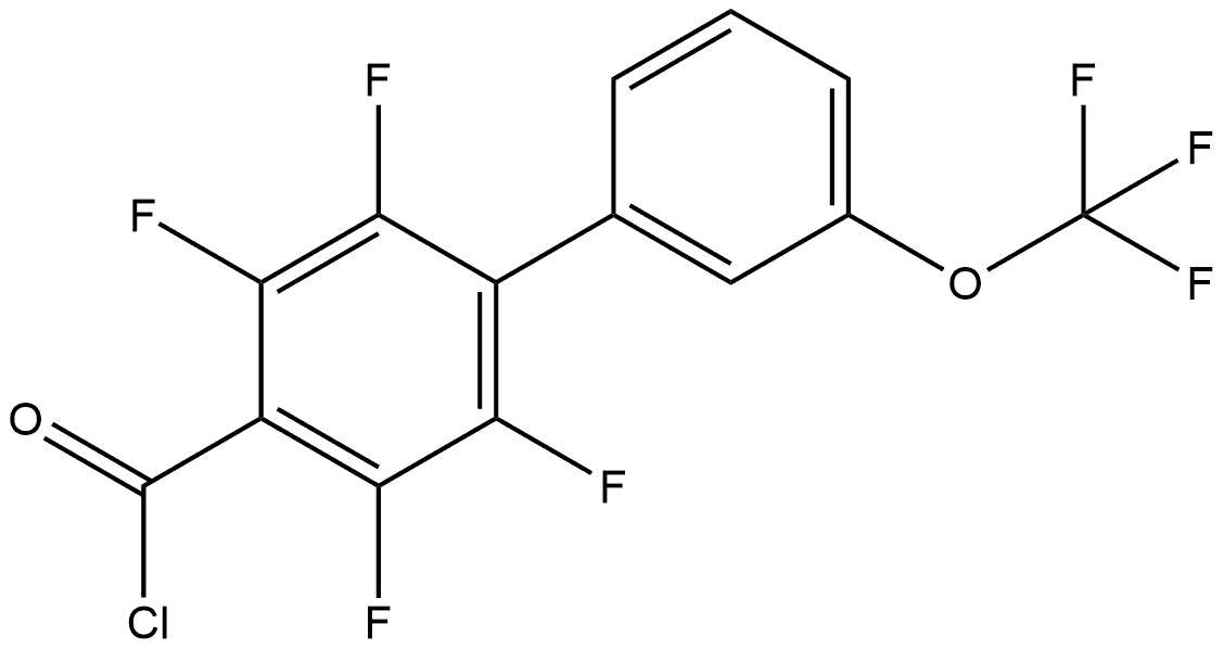 2,3,5,6-Tetrafluoro-3'-(trifluoromethoxy)biphenyl-4-carbonyl chloride,1261624-68-3,结构式