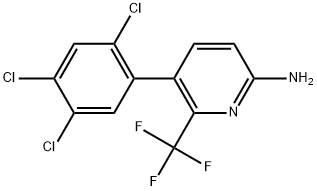 5-(2,4,5-Trichlorophenyl)-6-(trifluoromethyl)-2-pyridinamine Structure