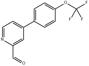 4-(4-(trifluoromethoxy)phenyl)picolinaldehyde Structure